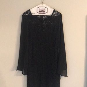 Connected Apparel Black Lace Dress